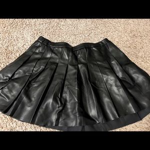 Pleather mini skirt